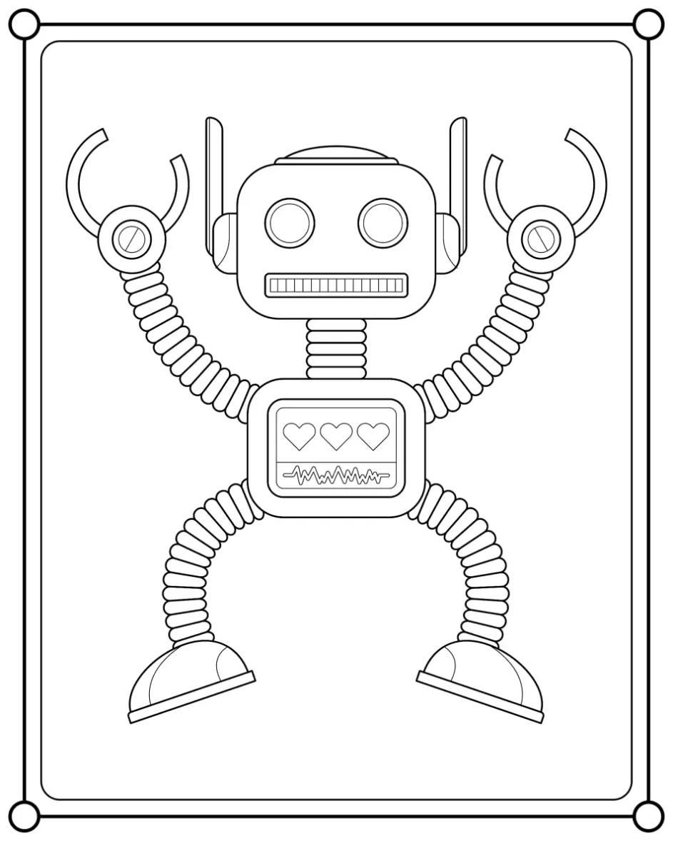 Free Robot Picture To Color In