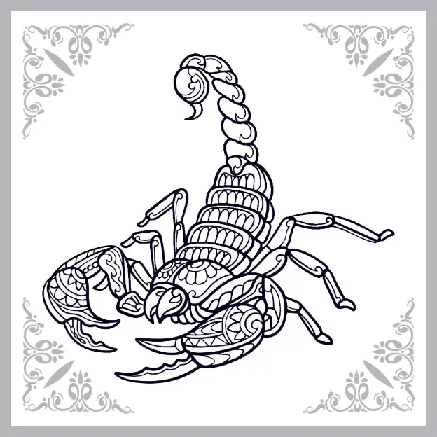 Free Scorpion Picture To Color In