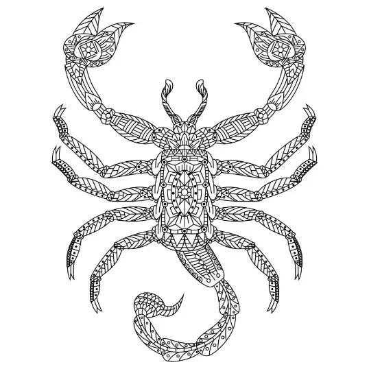 Free Scorpion Picture To Color In