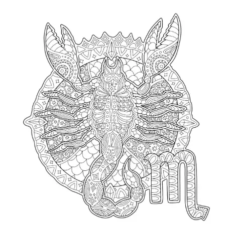 Free Scorpion Picture To Color In