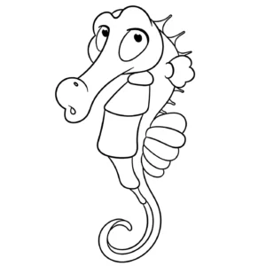 Free Seahorse Picture To Color In