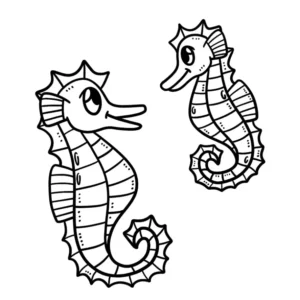 Free Seahorse Picture To Color In