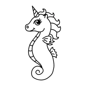 Free Seahorse Picture To Color In