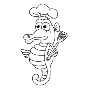 Free Seahorse Picture To Color In