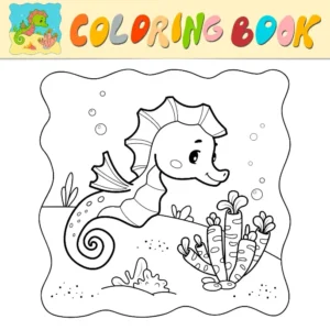 Free Seahorse Picture To Color In