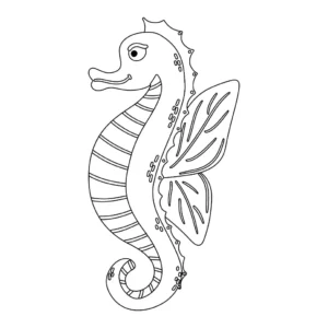 Free Seahorse Picture To Color In