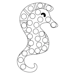 Free Seahorse Picture To Color In