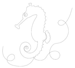 Free Seahorse Picture To Color In