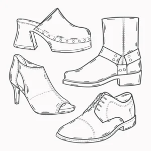 Free Shoe Picture To Color In