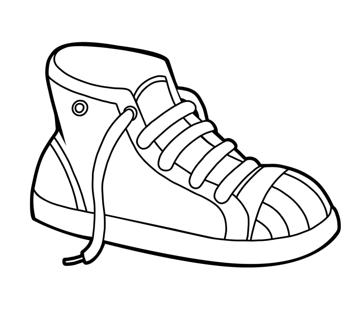 Free Shoe Picture To Color In