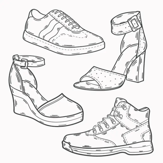 Free Shoe Picture To Color In