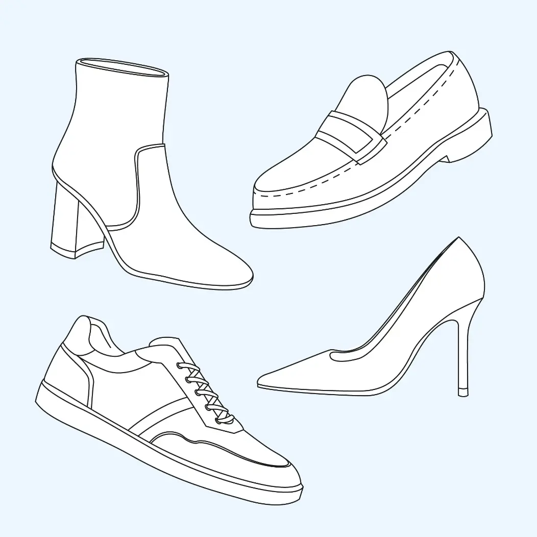 Free Shoe Picture To Color In