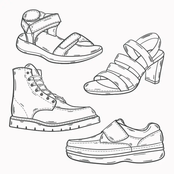 Free Shoe Picture To Color In