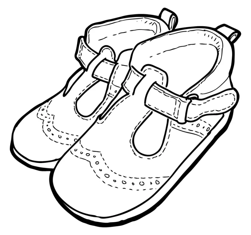 Free Shoe Picture To Color In