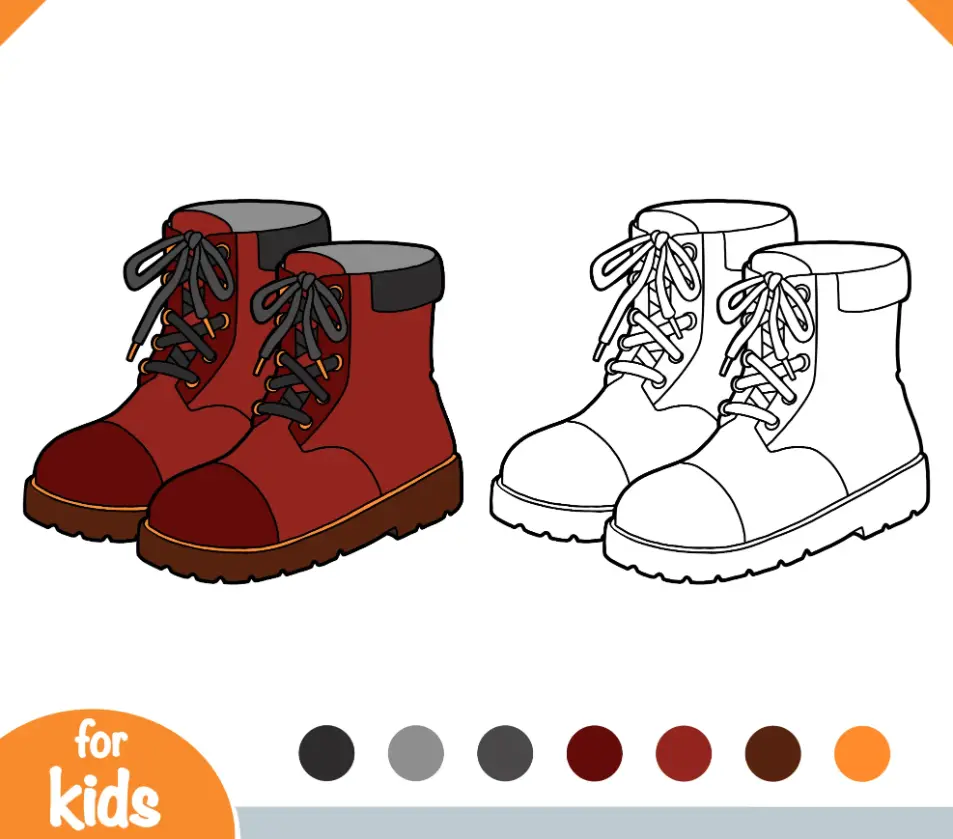 Free Shoe Picture To Color In