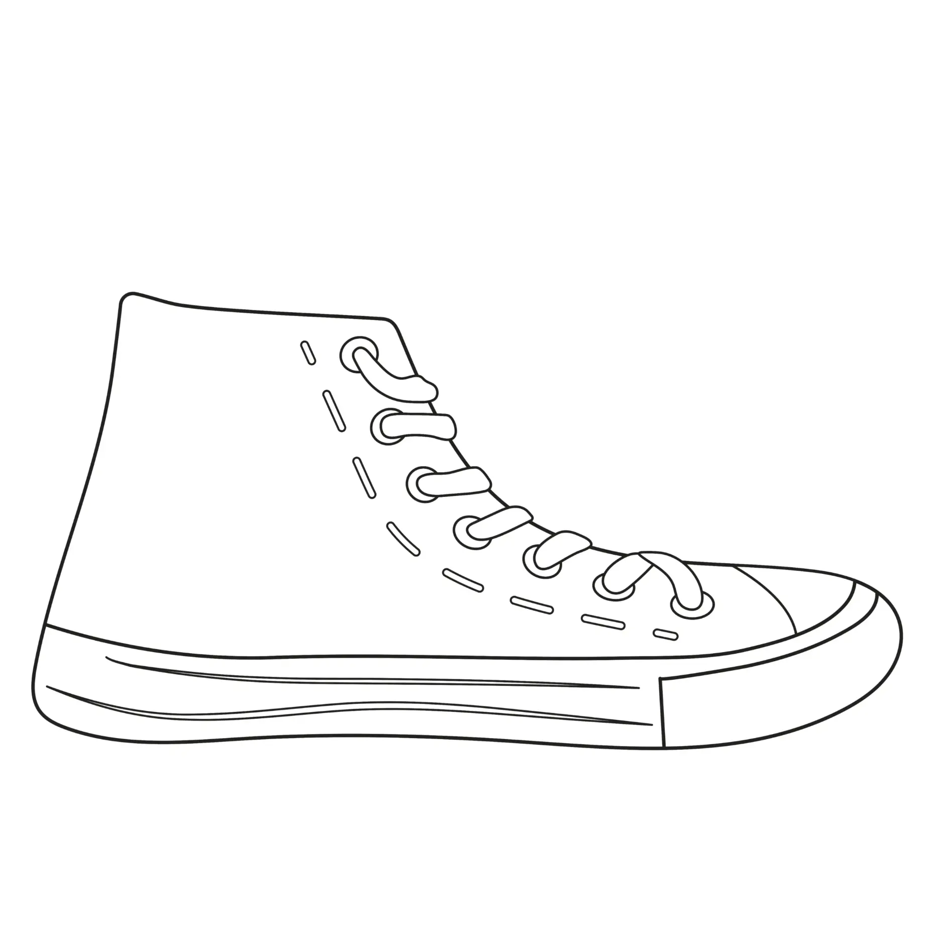 Free Shoe Picture To Color In