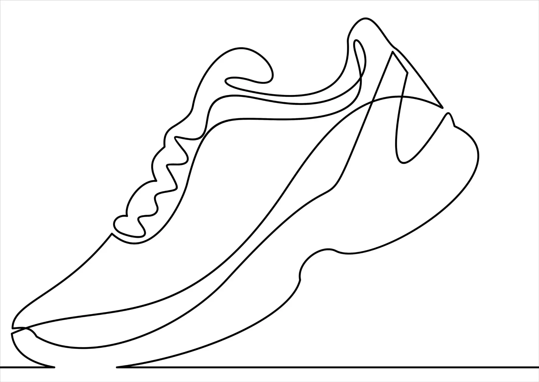 Free Shoe Picture To Color In