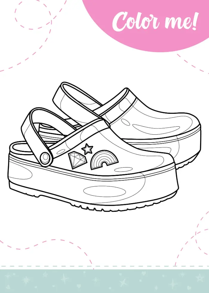 Free Shoe Picture To Color In