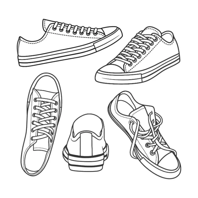 Free Shoe Picture To Color In