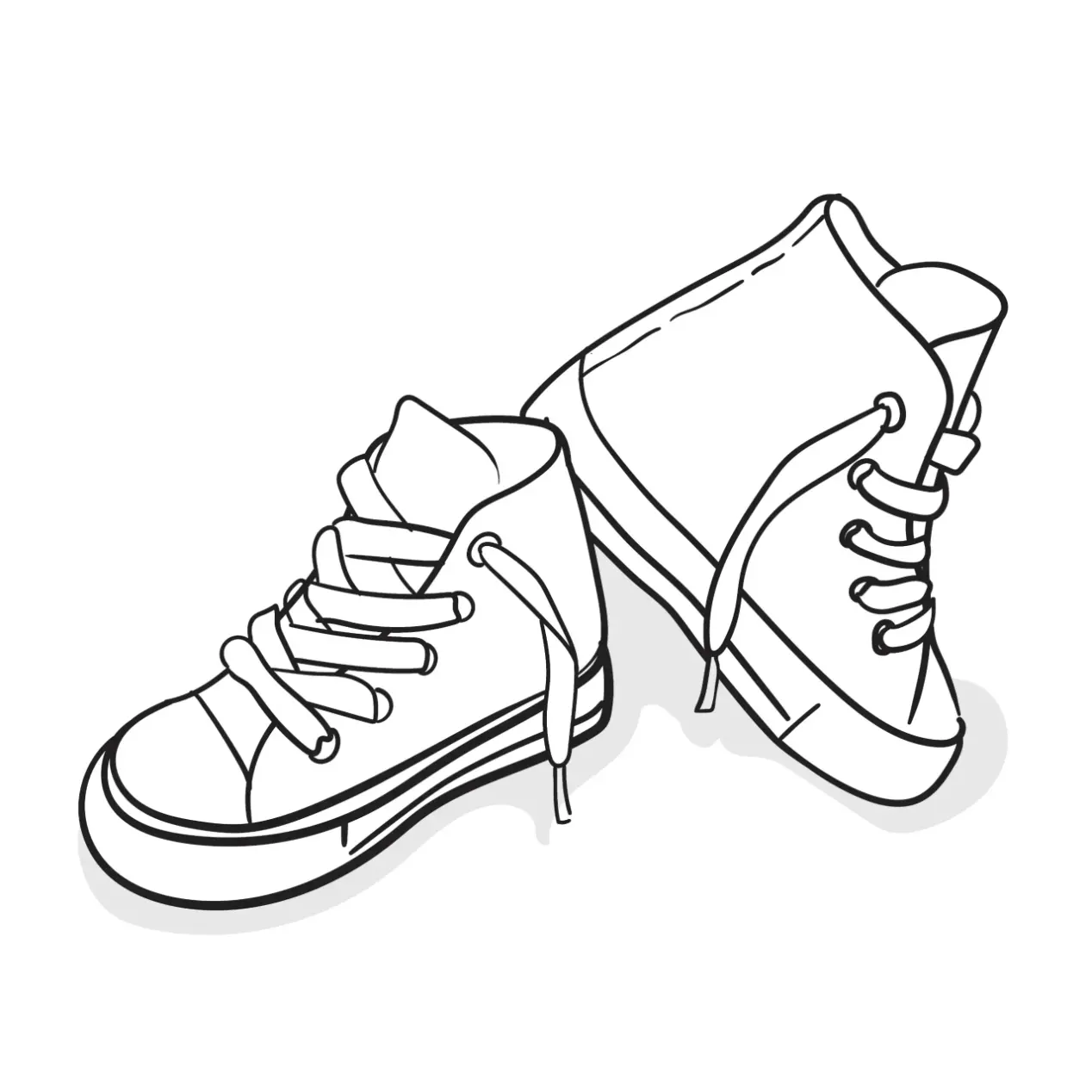 Free Shoe Picture To Color In