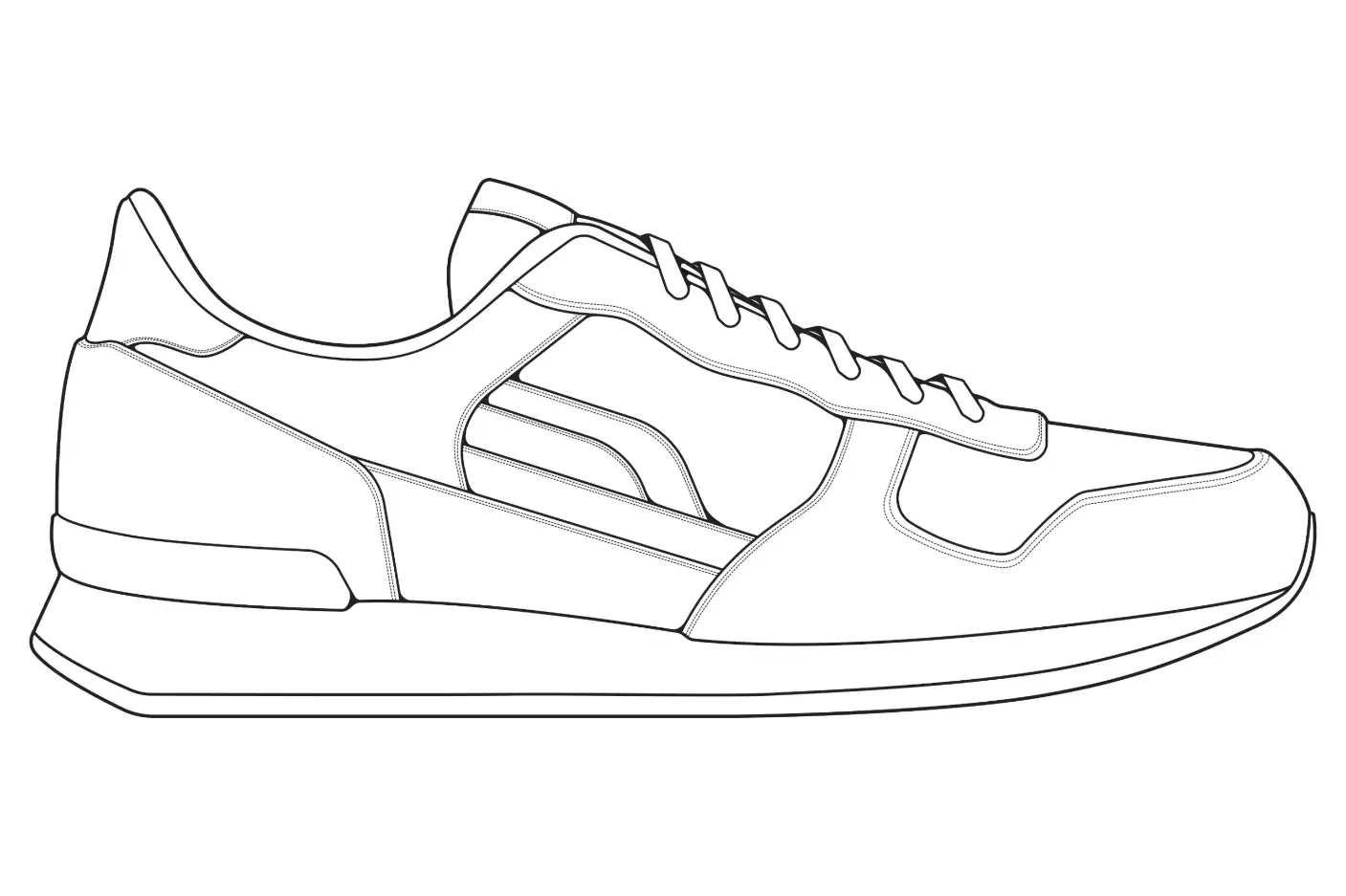 Free Shoe Picture To Color In