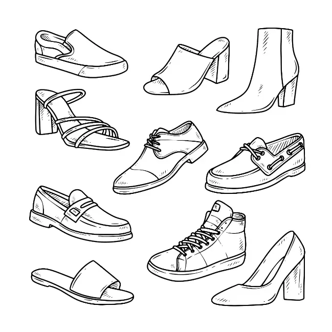 Free Shoe Picture To Color In