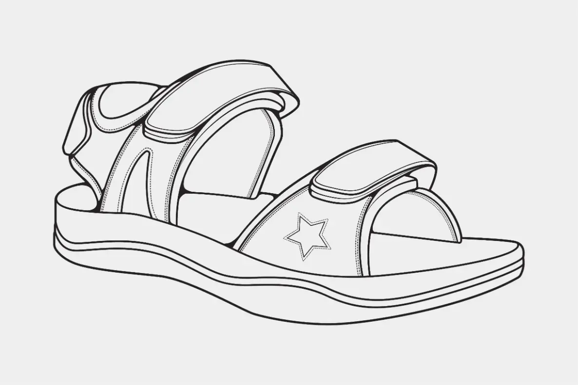 Free Shoe Picture To Color In