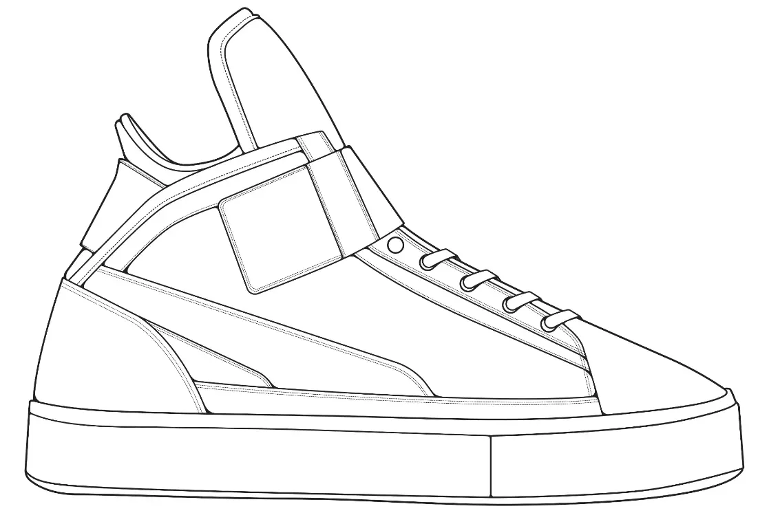 Free Shoe Picture To Color In