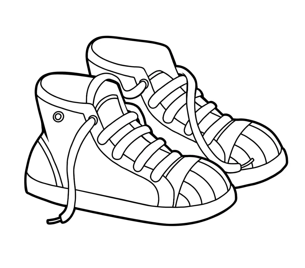 Free Shoe Picture To Color In