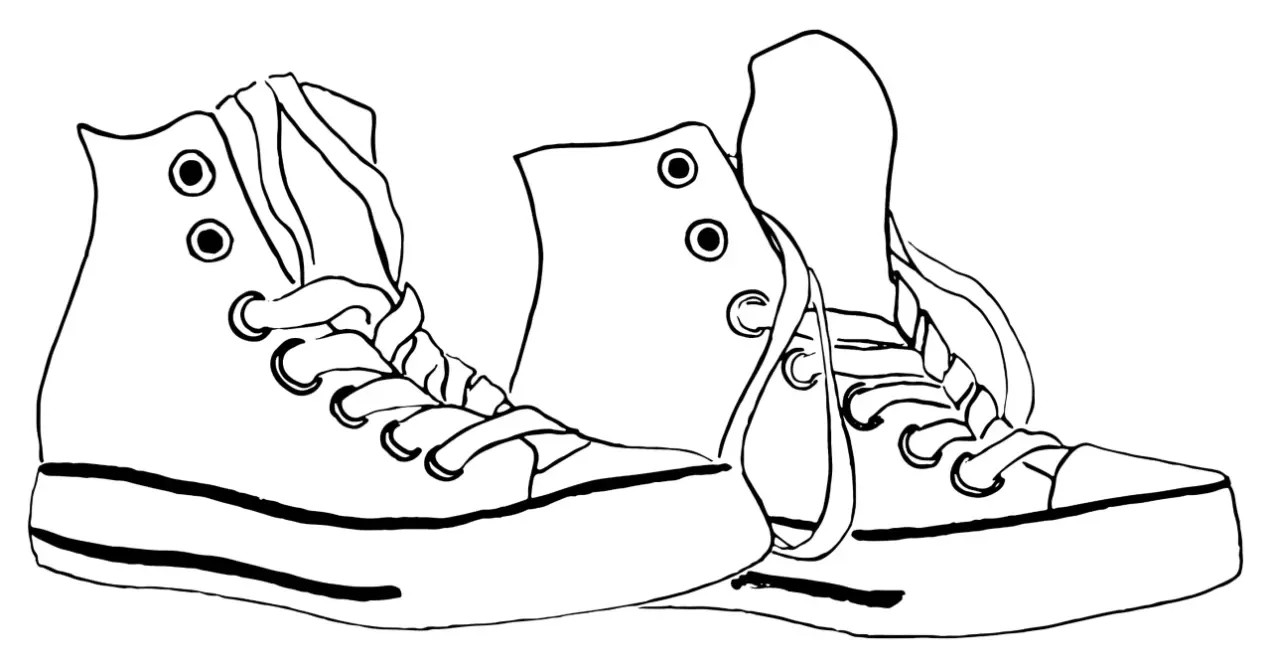 Free Shoe Picture To Color In