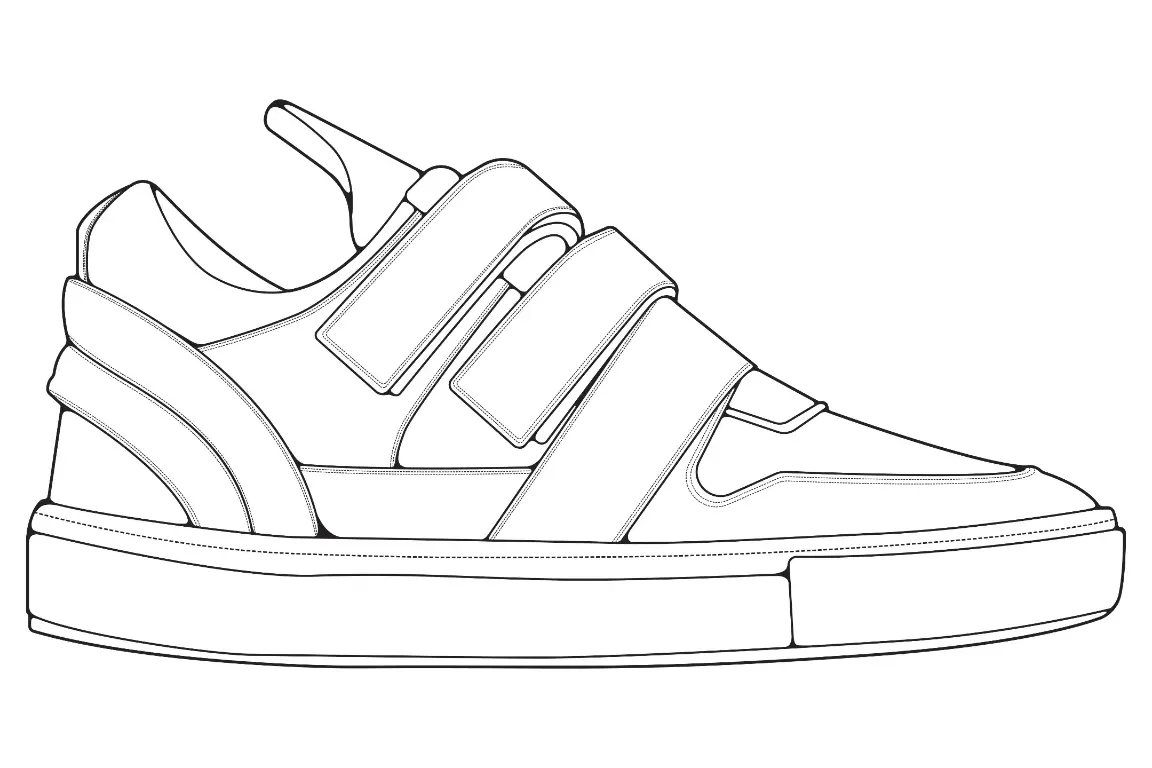 Free Shoe Picture To Color In