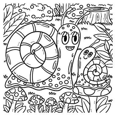 Free Snail Picture To Color In