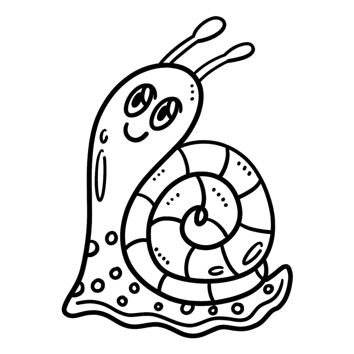 Free Snail Picture To Color In