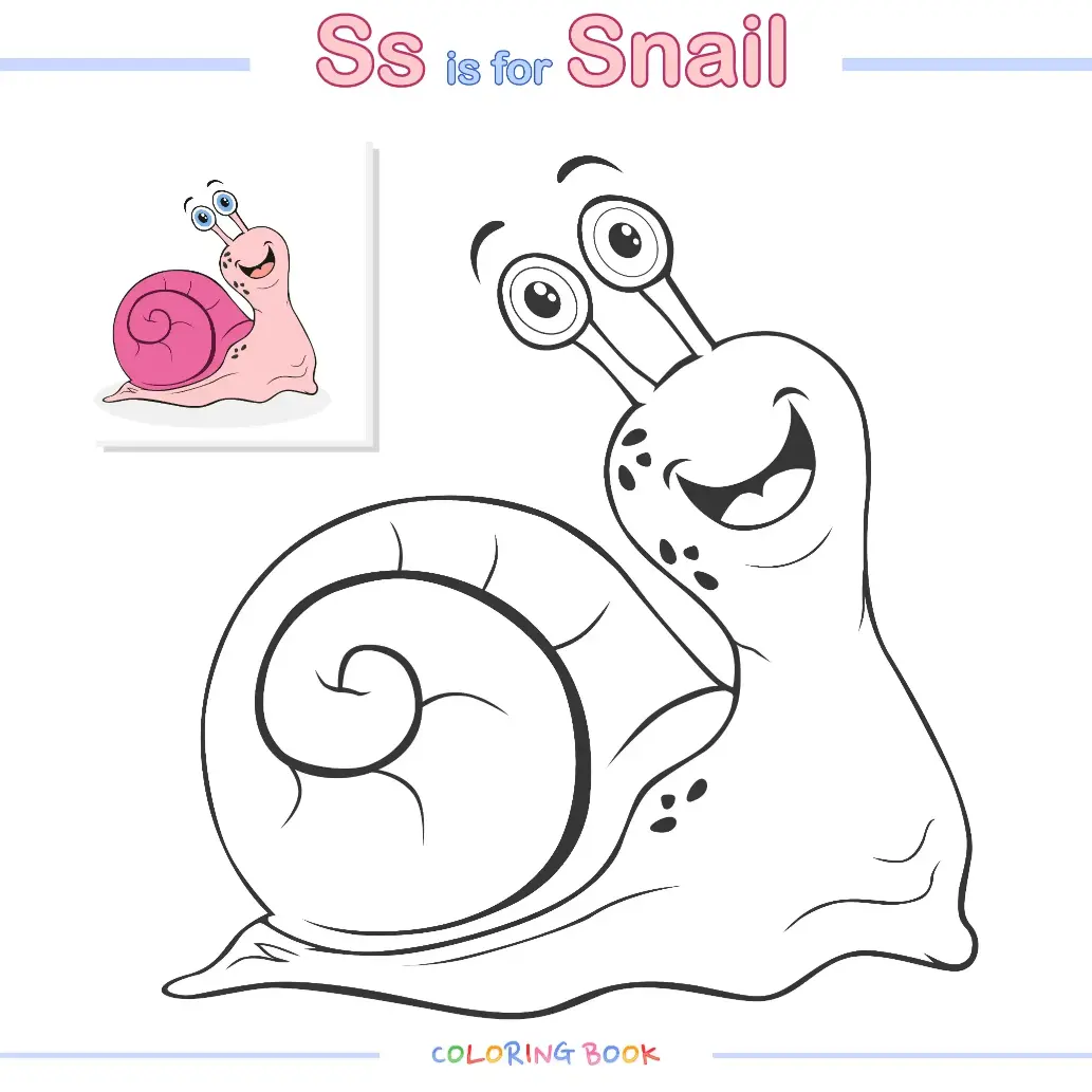 Free Snail Picture To Color In