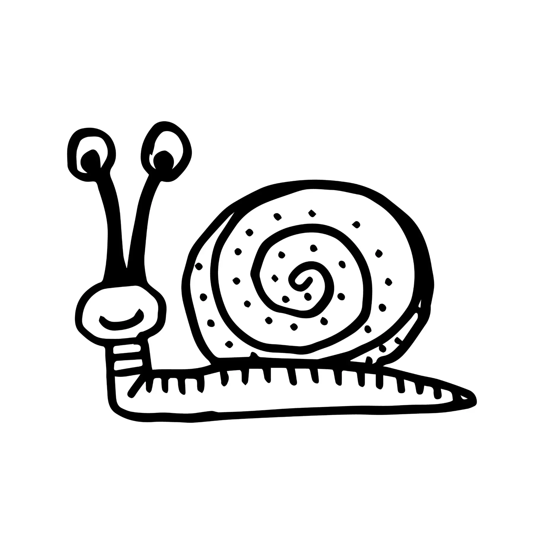 Free Snail Picture To Color In