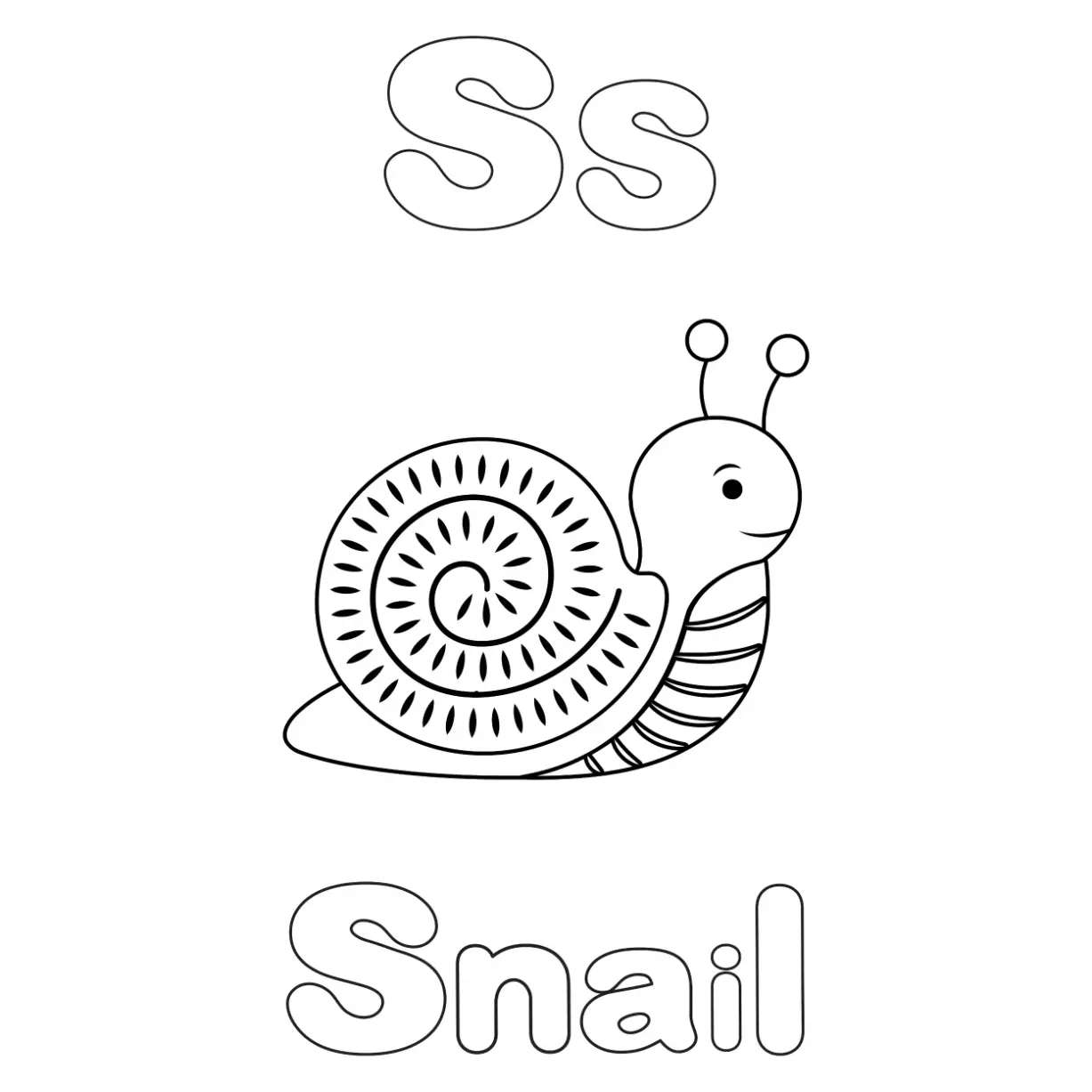 Free Snail Picture To Color In