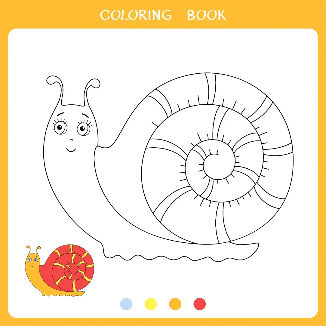 Free Snail Picture To Color In