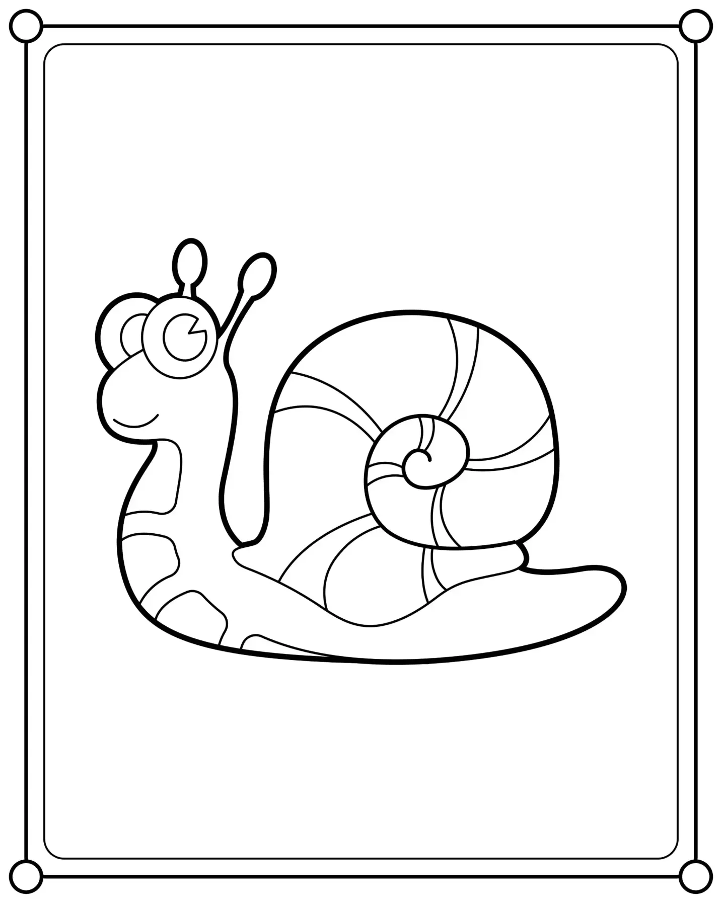 Free Snail Picture To Color In