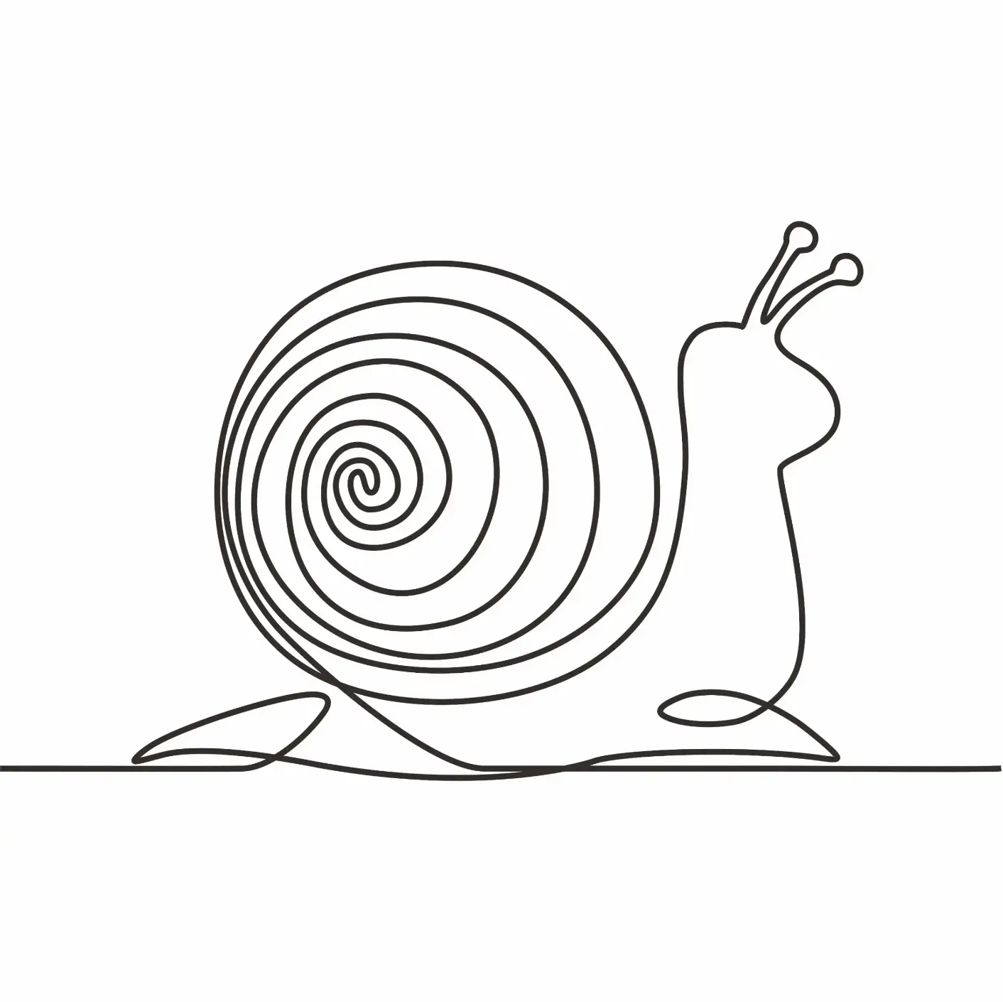 Free Snail Picture To Color In