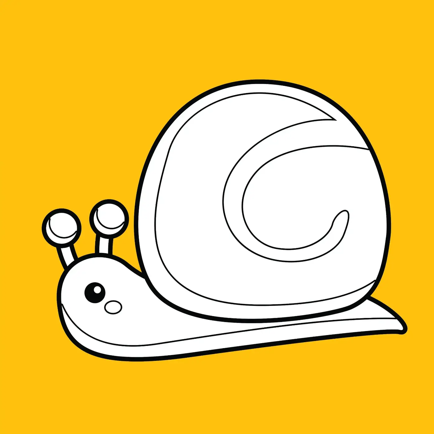 Free Snail Picture To Color In