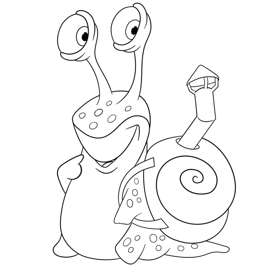 Free Snail Picture To Color In