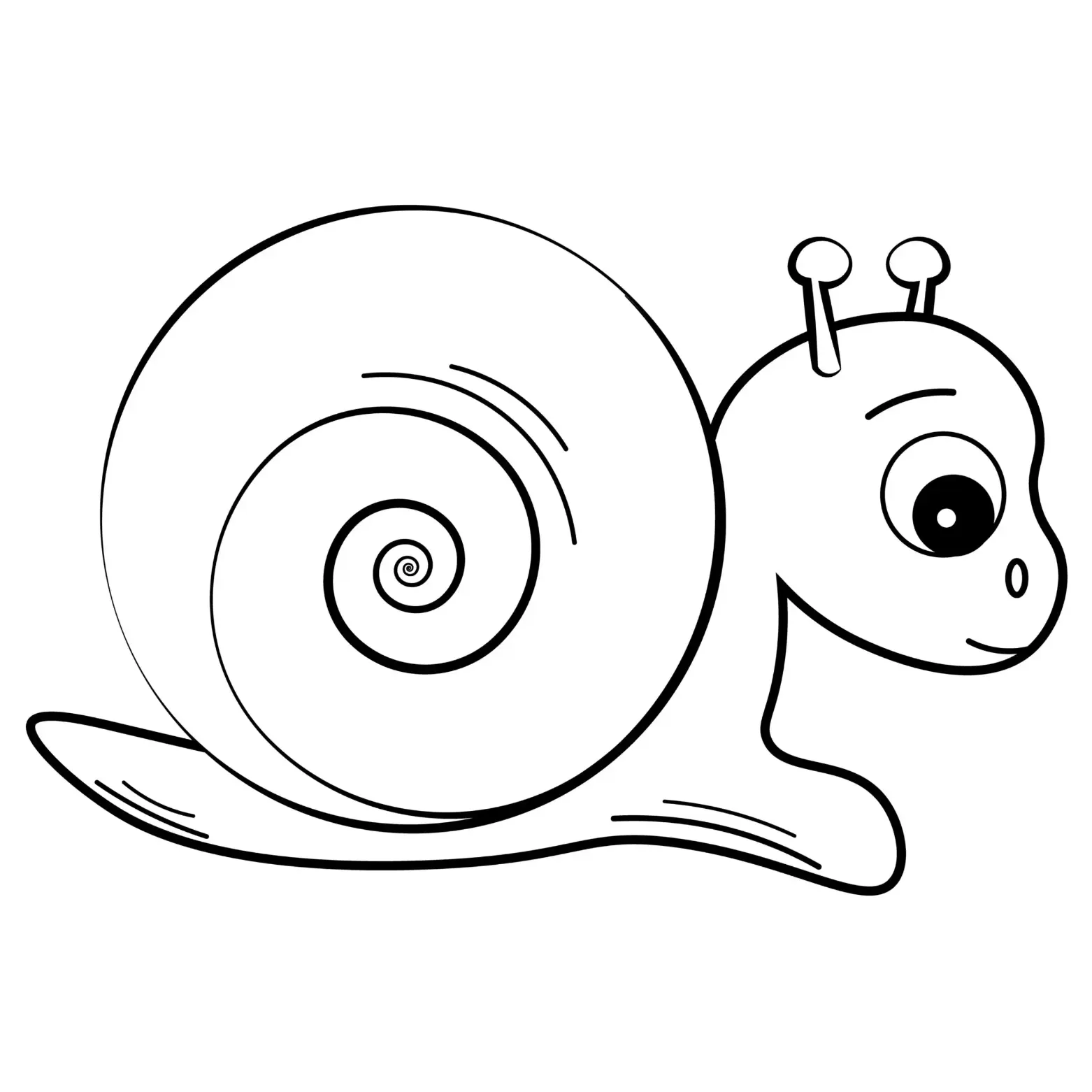 Free Snail Picture To Color In