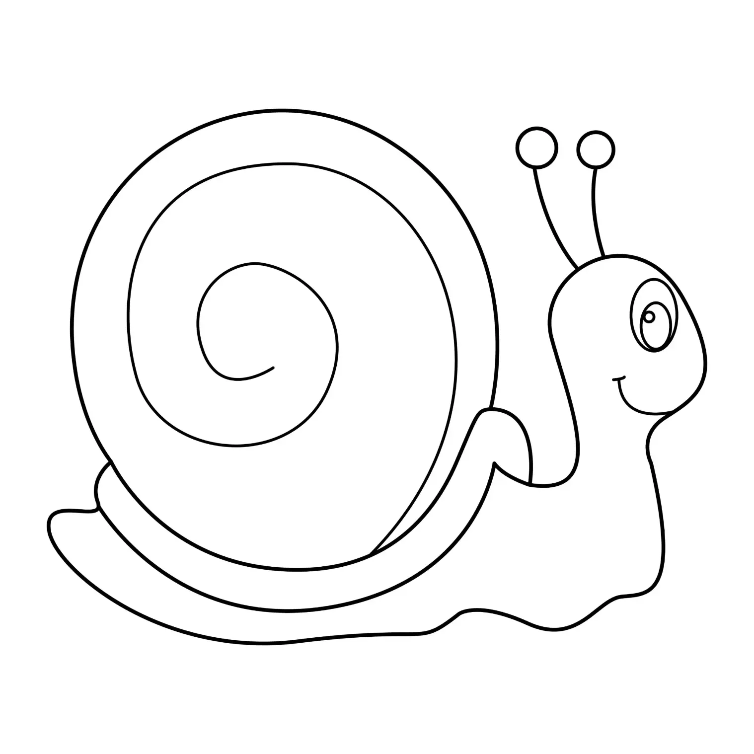 Free Snail Picture To Color In