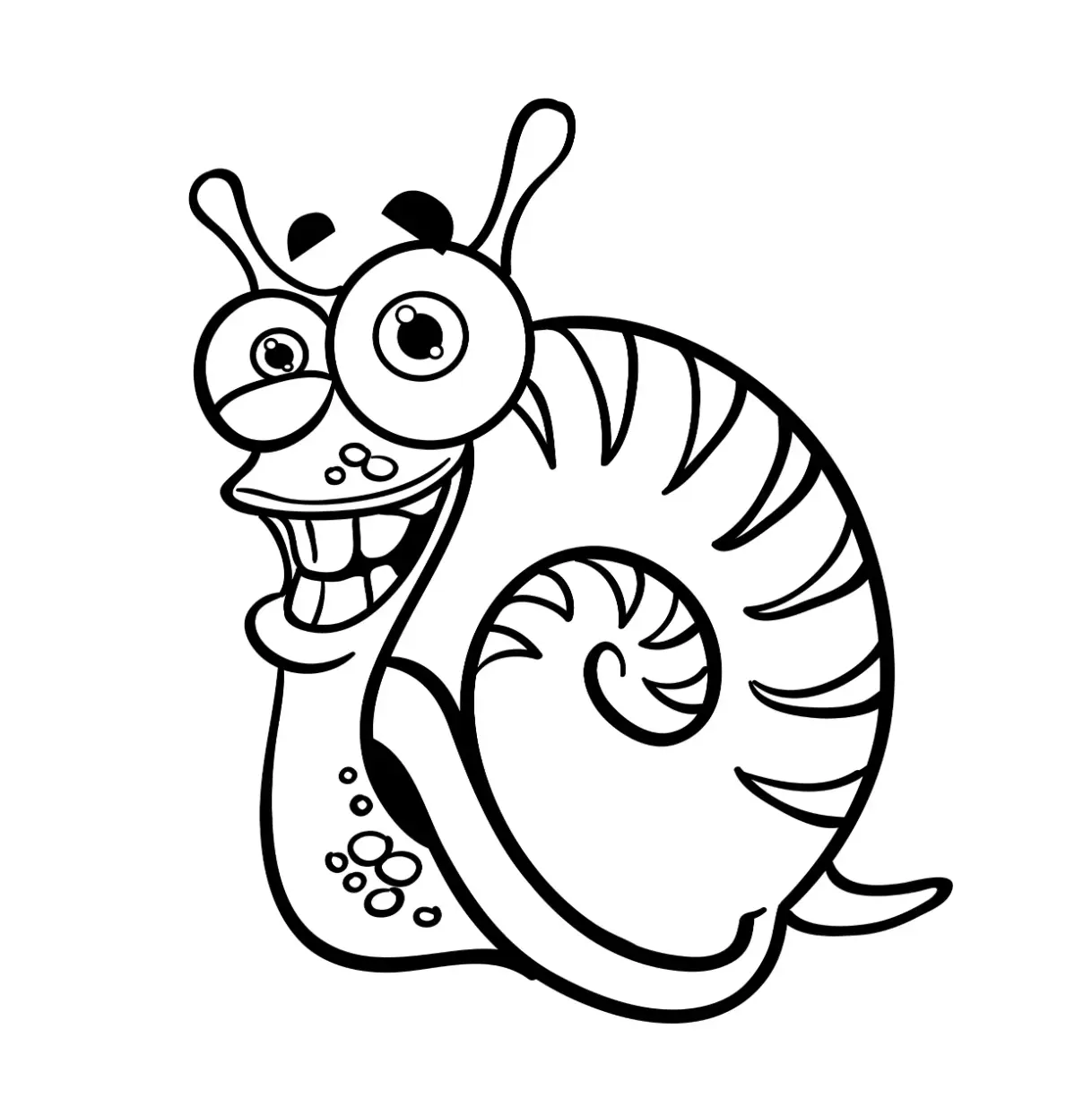 Free Snail Picture To Color In