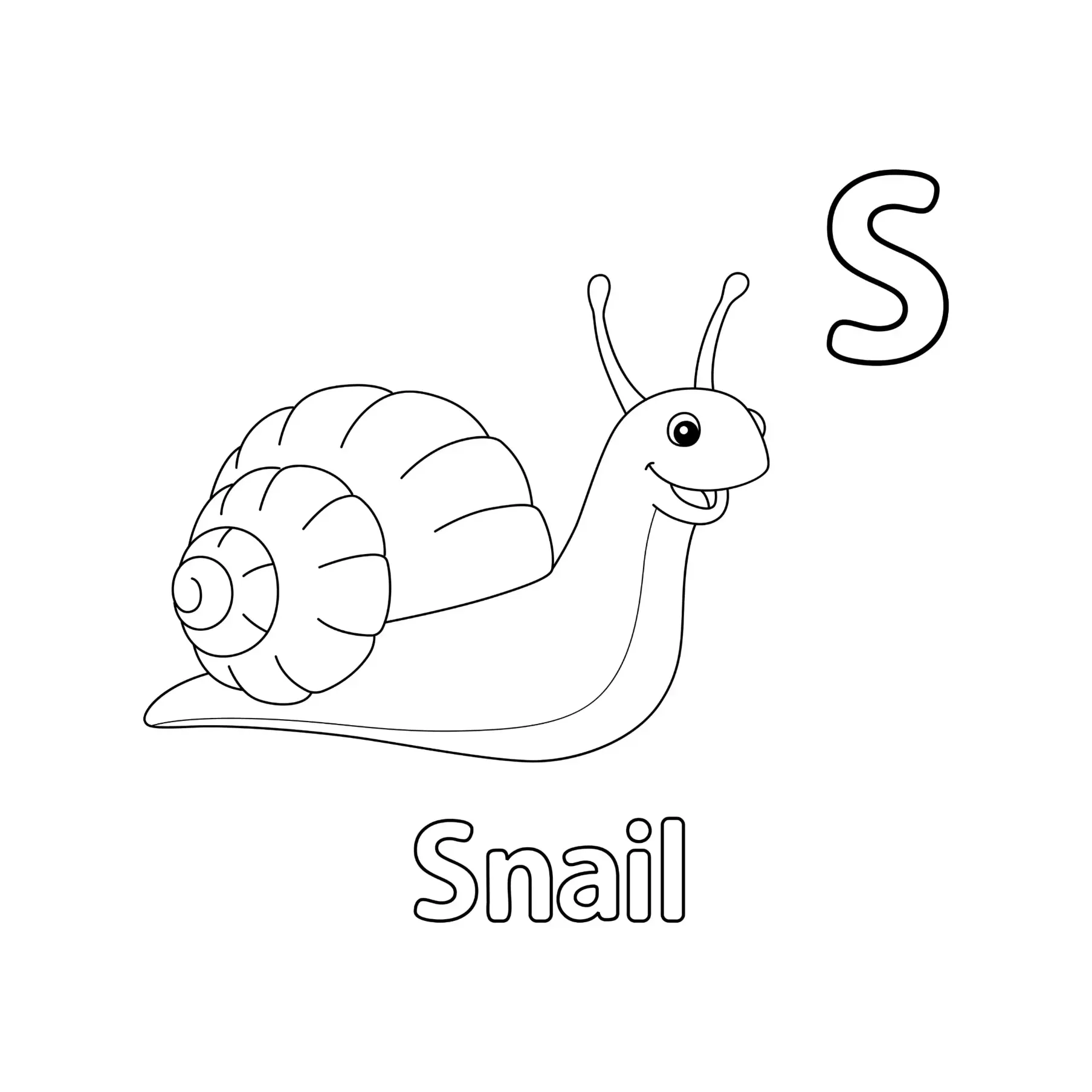 Free Snail Picture To Color In