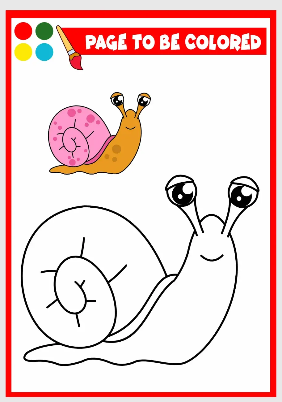 Free Snail Picture To Color In