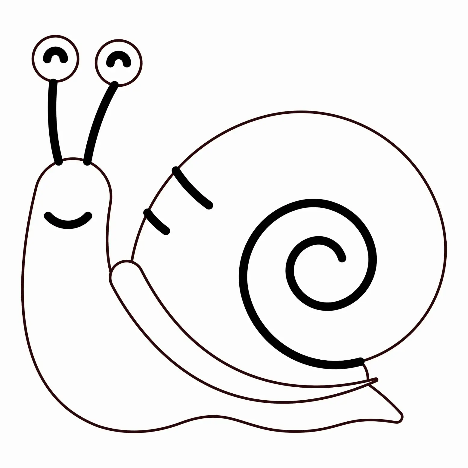 Free Snail Picture To Color In