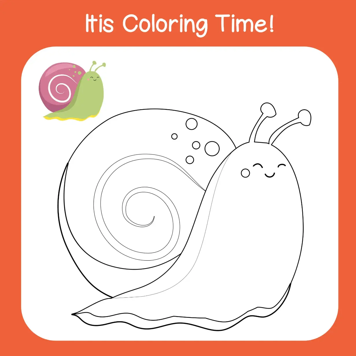 Free Snail Picture To Color In