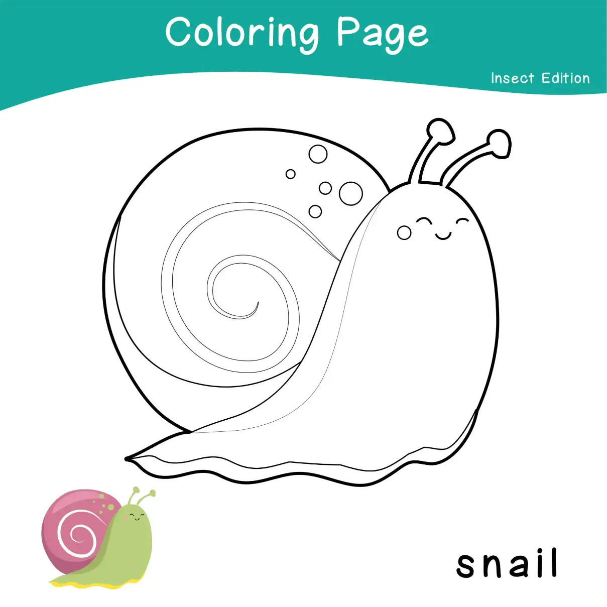 Free Snail Picture To Color In