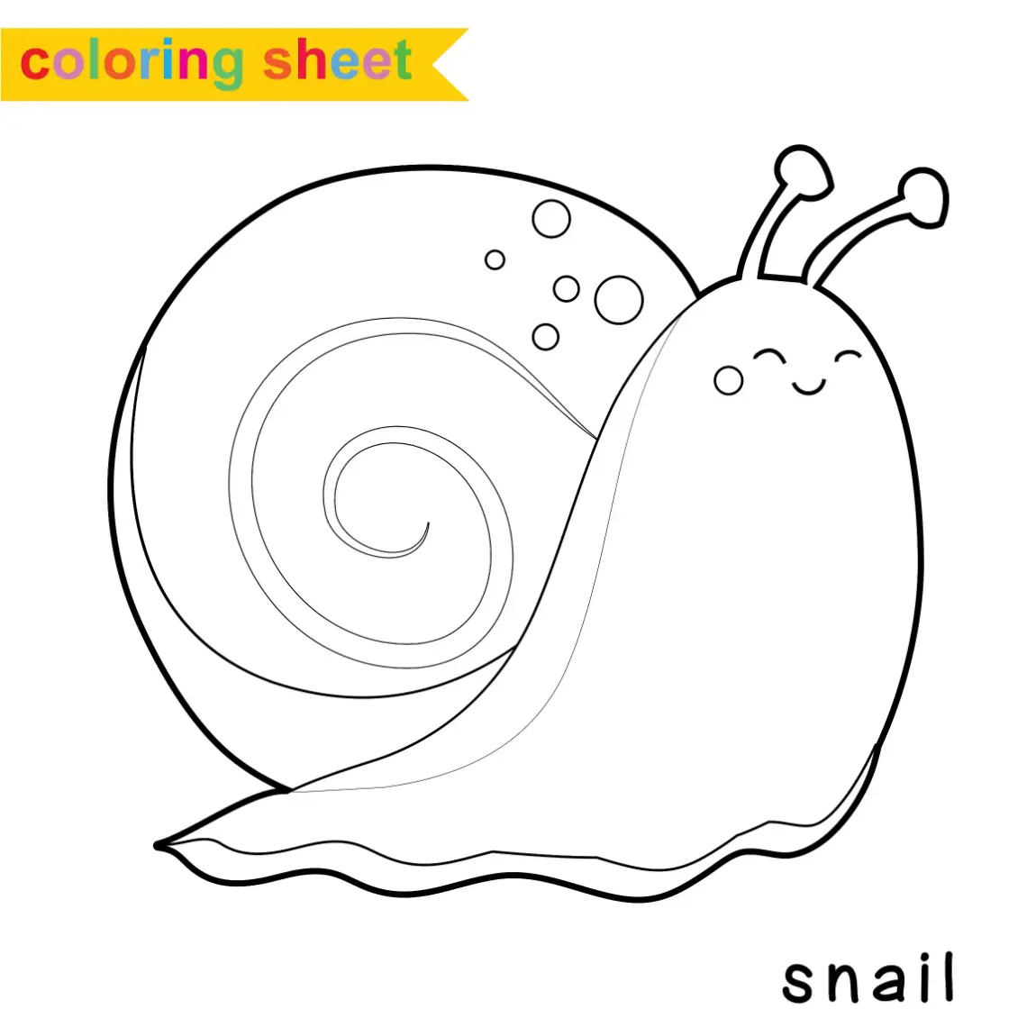 Free Snail Picture To Color In